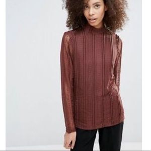 Long Sleeve Lace Blouse